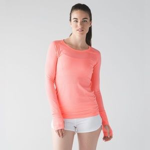 Lululemon Swiftly Tech Longsleeve heathered grapefruit size 6